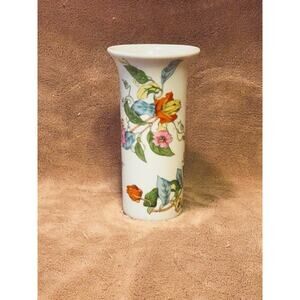 Vintage Handpainted Floral Porcelain 6.75" Vase, Toscany Collection, Japan